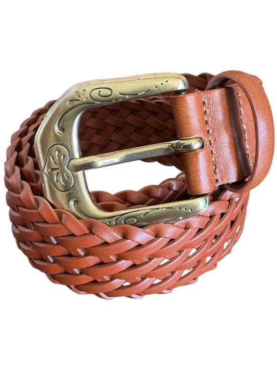 Anthropologie Western Buckle Woven Tan Belt Size Extra Small New main image 5